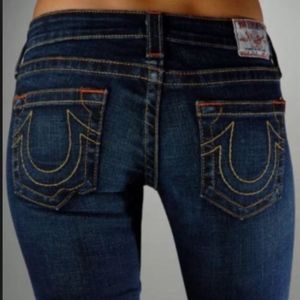 True Religion Blue Johnny Straight Leg Jeans 28